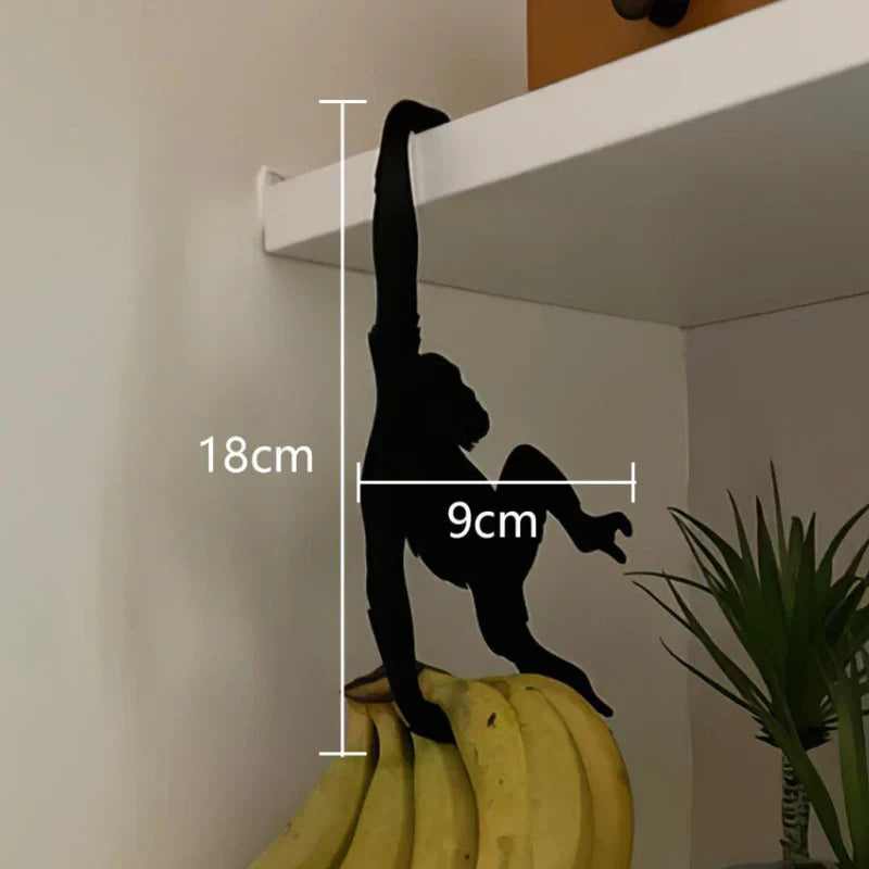 Kitchen Wall Door Metal Hook Key Hanger Cat Tail Monkey Shaped Decor Holder