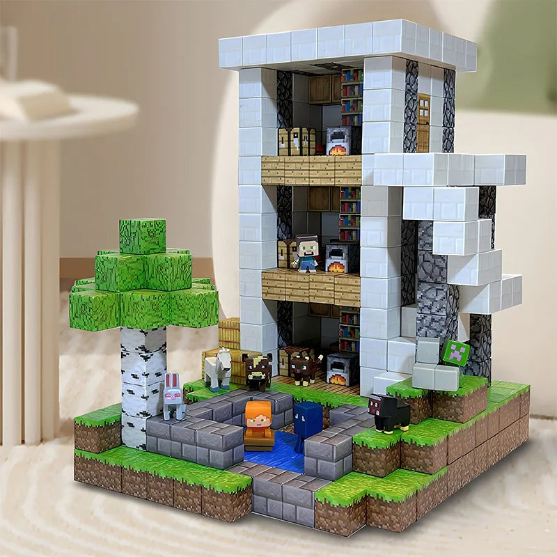 New Magnetic Blocks-Build Mine Magnet World Se