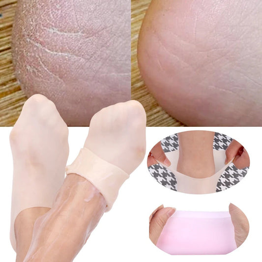 1Pairs Silicone Moisturizing Foot Socks for Dry Cracked Feet Foot Care Socks