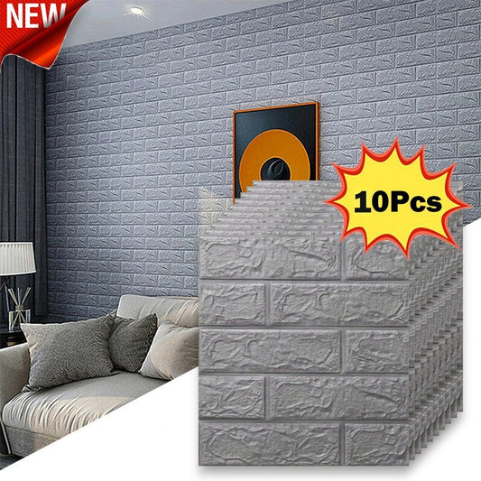 10Pcs 38.5X35cm 3D Wallpaper Decoration Self-adhesive Antique Foam
