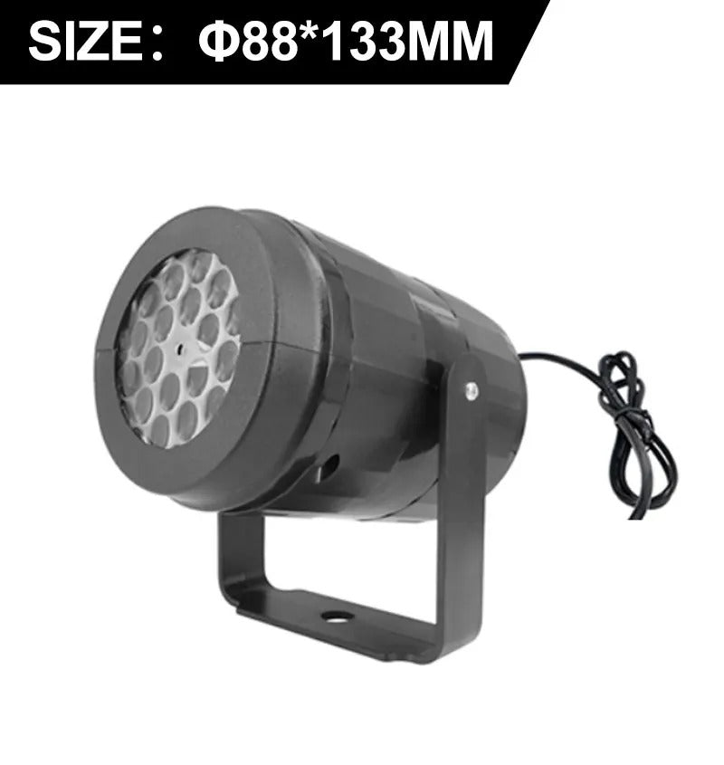 1pc Snowflake Christmas Laser Projector Light,16 patterns Waterproof Rotating