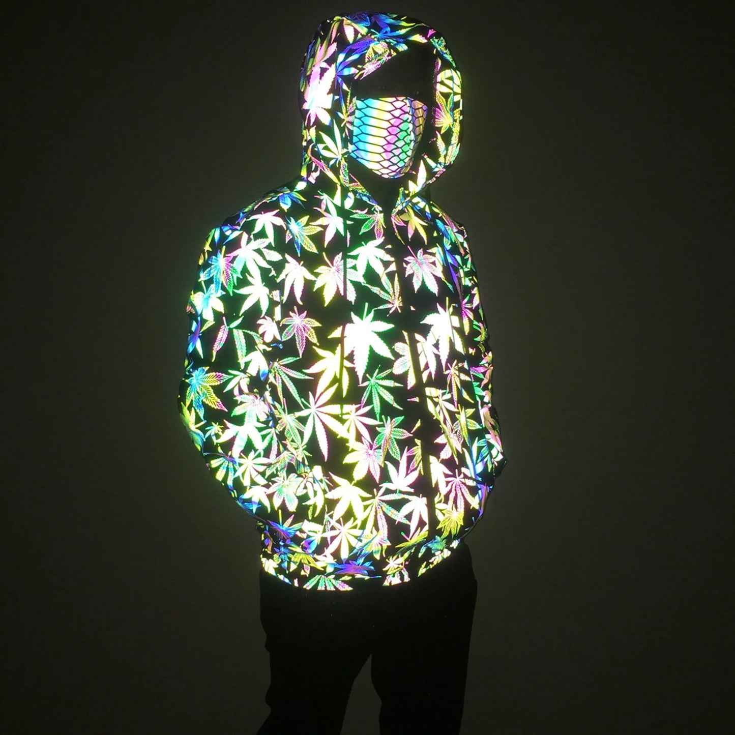 Geometric Reflective “Leaf Pattern” Jacket