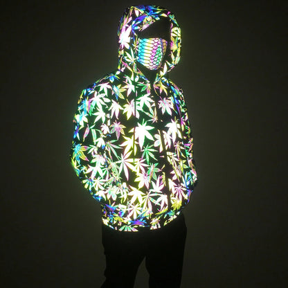 Geometric Reflective “Leaf Pattern” Jacket