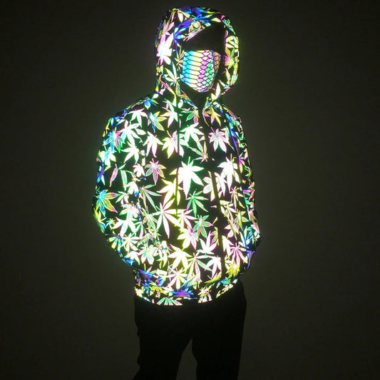 Geometric Reflective “Leaf Pattern” Jacket