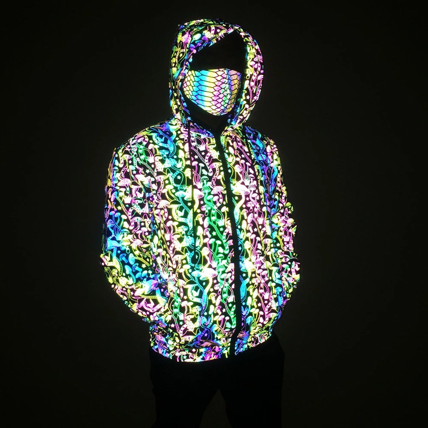 Geometric Reflective “Mushroom Pattern” Jacket