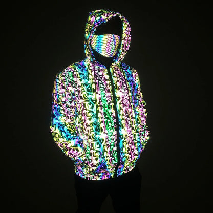 Geometric Reflective “Mushroom Pattern” Jacket