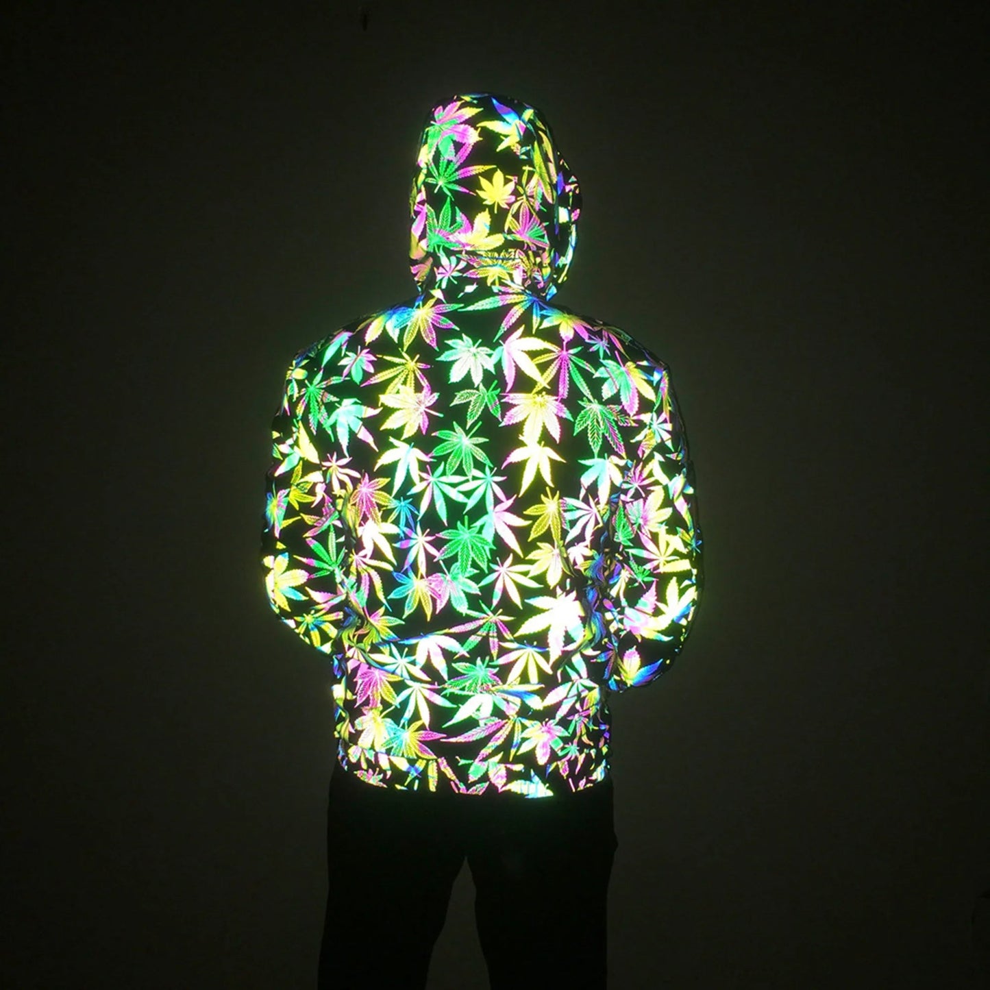 Geometric Reflective “Leaf Pattern” Jacket