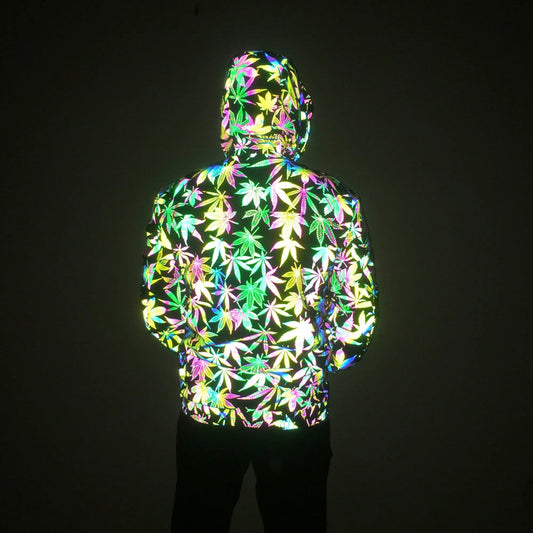 Geometric Reflective “Leaf Pattern” Jacket