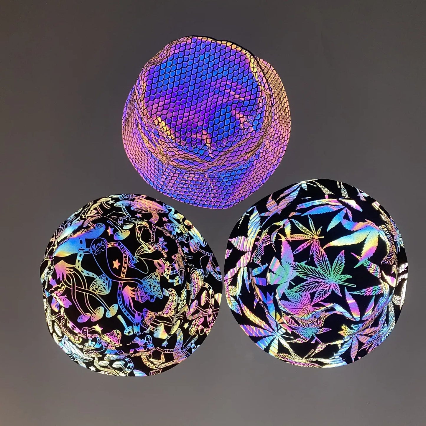 Reflective Bucket Hat Y2K Harajuku