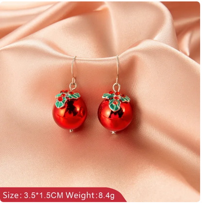 New Christmas Snowman Bells Dangle Earrings