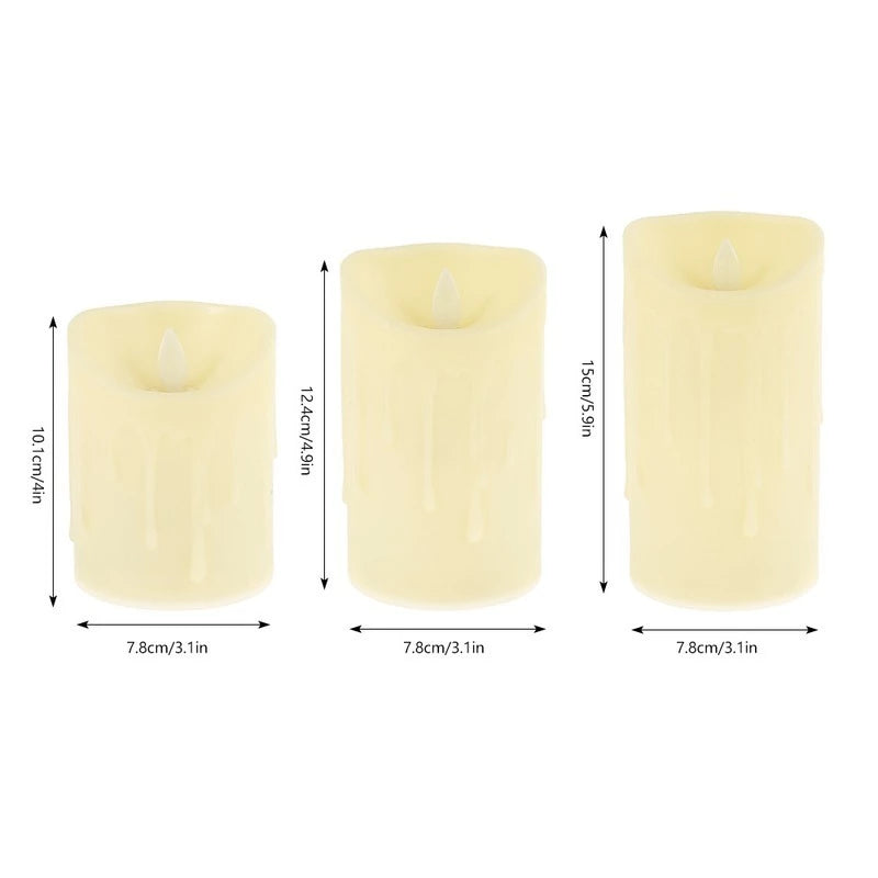 Flickering Flameless Pillar LED Candle with Remote