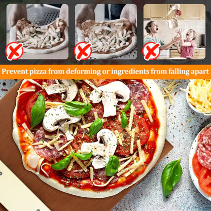 Sliding Pizza Peel Shovel Removable Wooden Handle