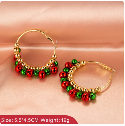 New Christmas Snowman Bells Dangle Earrings