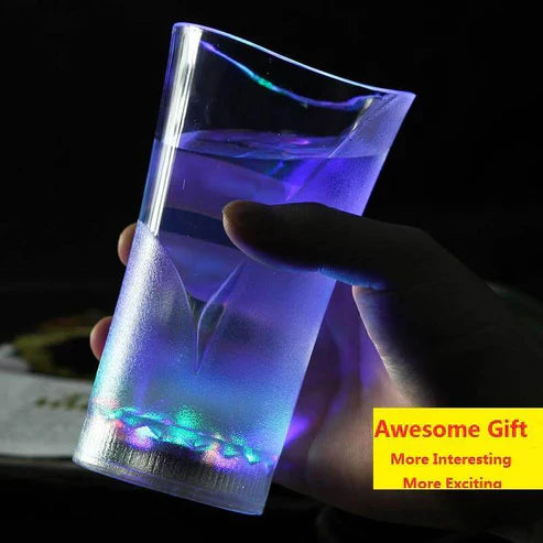 Valentine Day Flashing Colorful LED Light Up Cup Glass