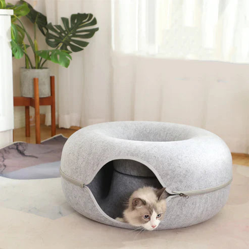 Donut Cat Bed Pet Cat Tunnel
