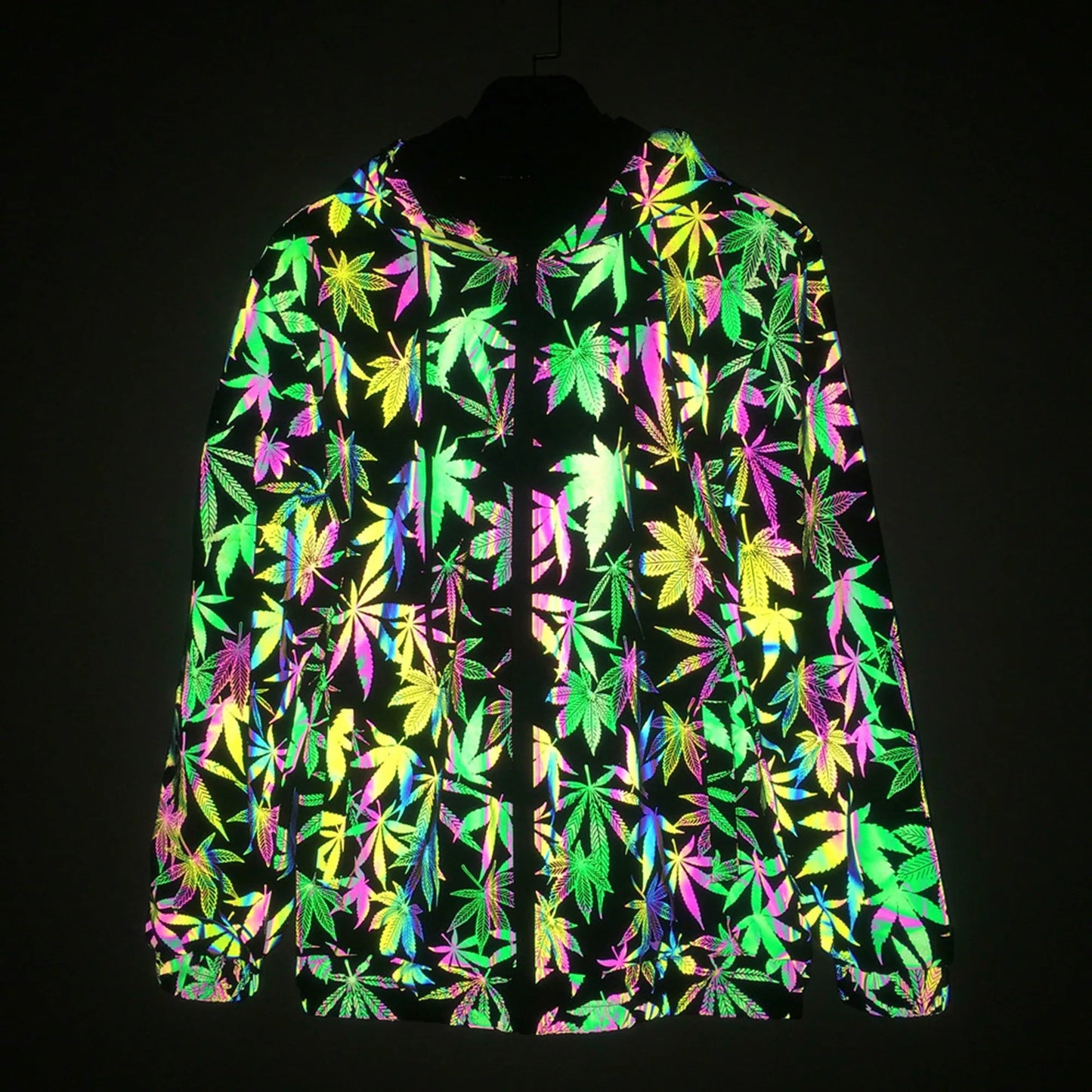 Geometric Reflective “Leaf Pattern” Jacket