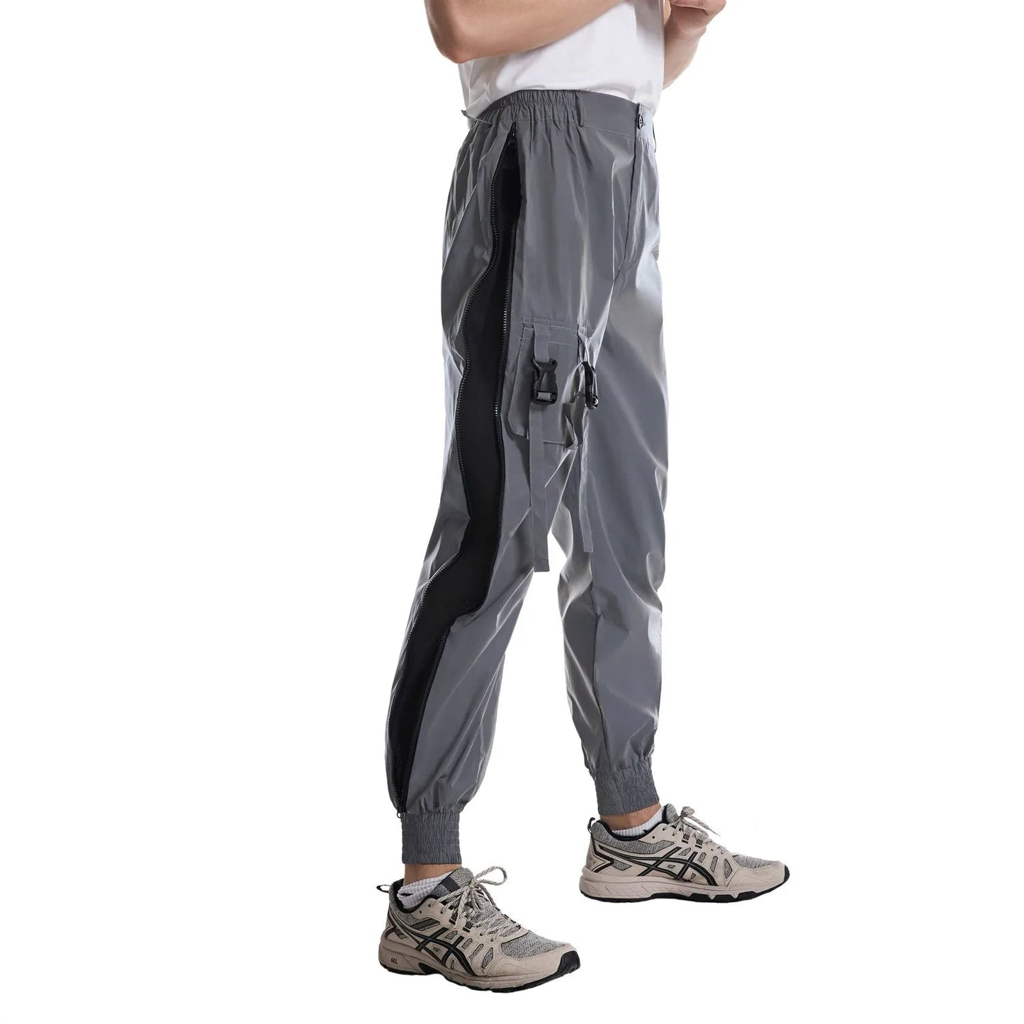 Holographic Reflective Rave Cargo Pants