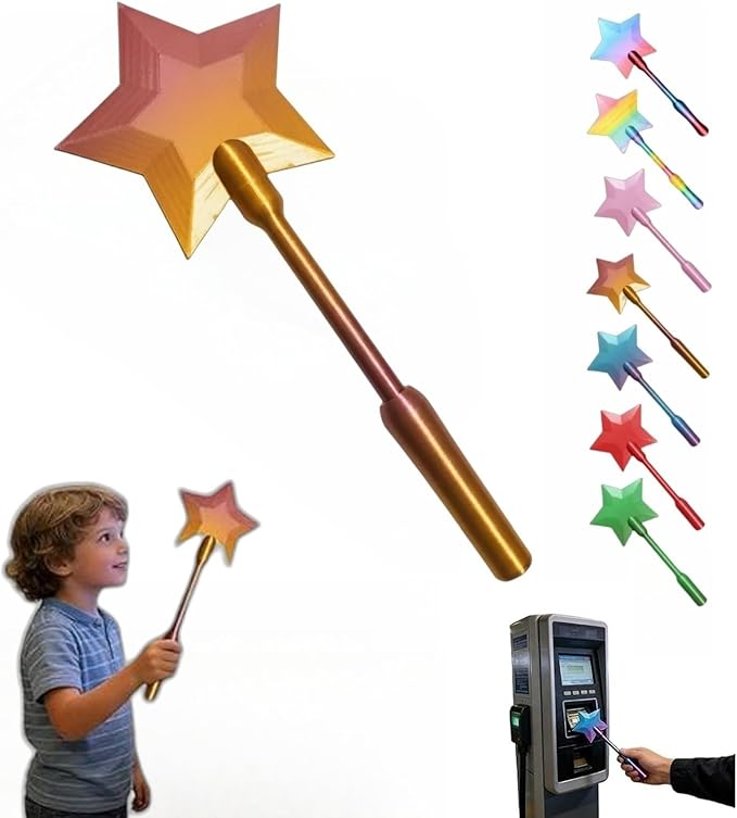 3D Printed Wand Tap To Pay Portable Cute Star Magic Wand