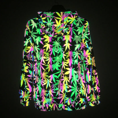 Geometric Reflective “Leaf Pattern” Jacket