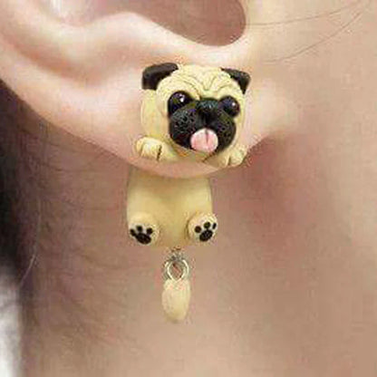 Cat Polymer Clay 3D animal Handmade earrings