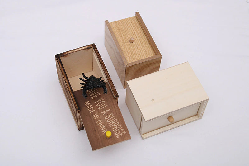 Spider Funny Scare Box Wooden