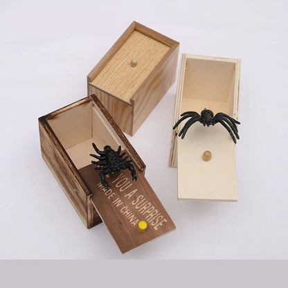Spider Funny Scare Box Wooden