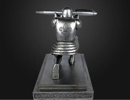 Knight Pen Holder Executive Soldier Figurine Pencil Stand