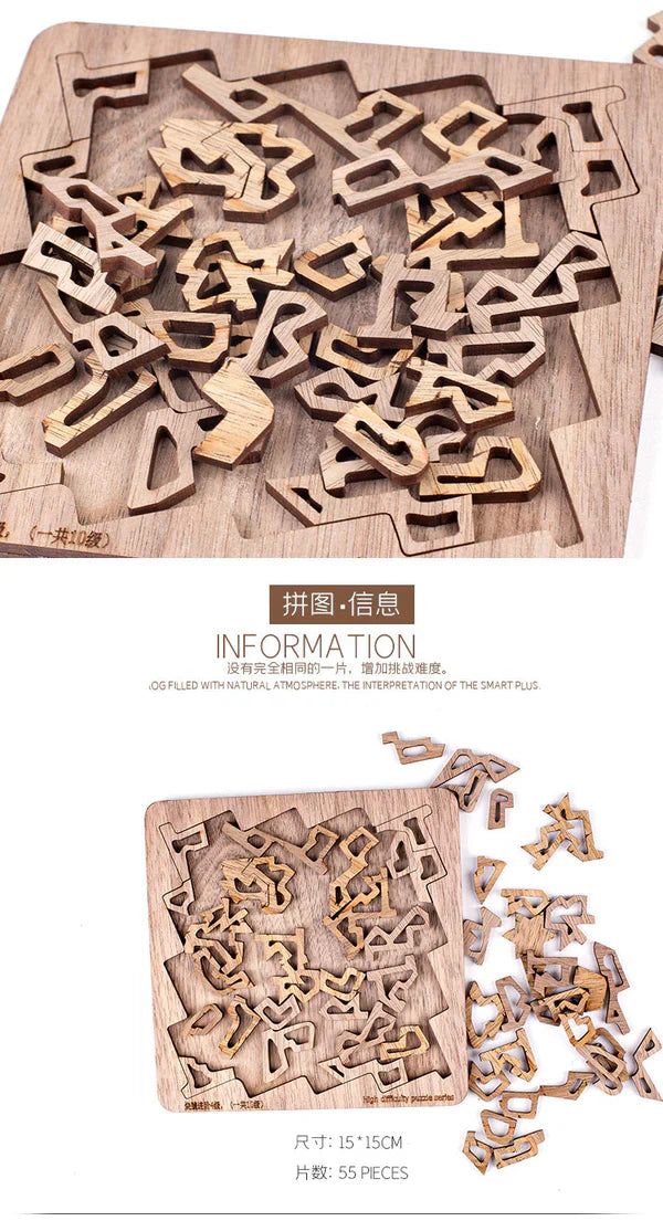 3D Brain-teaser Wooden Puzzles