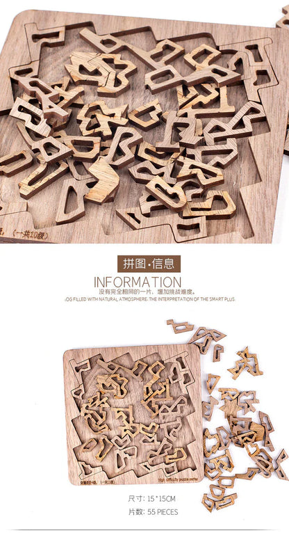 3D Brain-teaser Wooden Puzzles