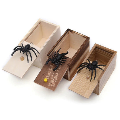 Spider Funny Scare Box Wooden