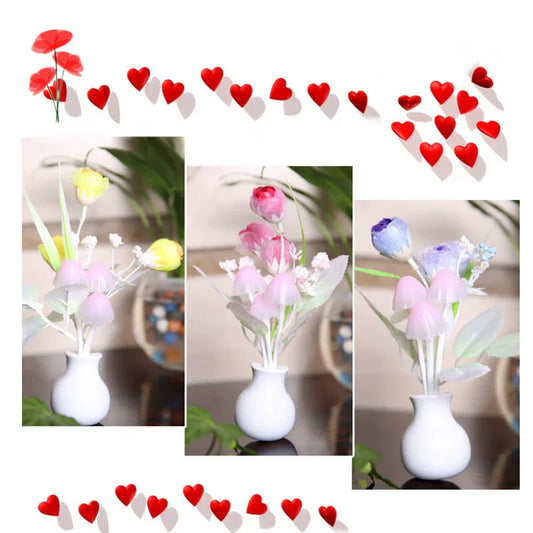 Led Flower Mushroom Night Lights For Bedroom