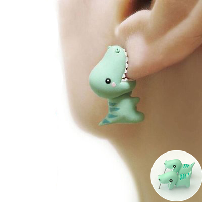 Cat Polymer Clay 3D animal Handmade earrings