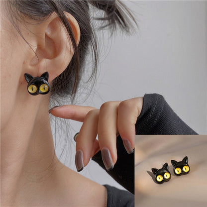 Cat Polymer Clay 3D animal Handmade earrings