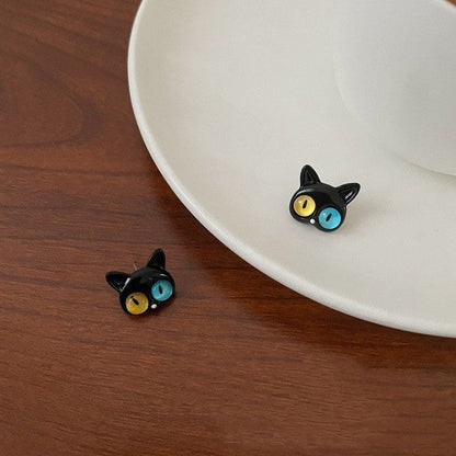 Cat Polymer Clay 3D animal Handmade earrings