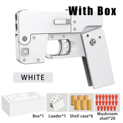 2 Burst Rubber Pistol Children Gift Party Accessories Mobile Phone Model Bullet Shelling Folding Gun Toy