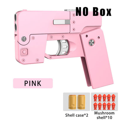 2 Burst Rubber Pistol Children Gift Party Accessories Mobile Phone Model Bullet Shelling Folding Gun Toy
