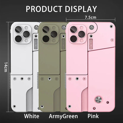 2 Burst Rubber Pistol Children Gift Party Accessories Mobile Phone Model Bullet Shelling Folding Gun Toy