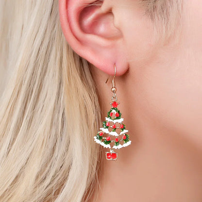 New Christmas Snowman Bells Dangle Earrings