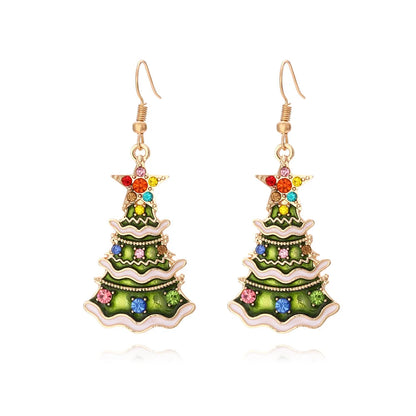 New Christmas Snowman Bells Dangle Earrings