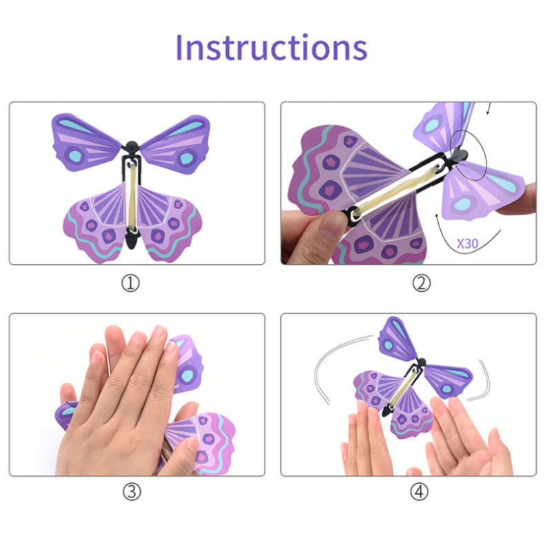 flying butterflies surprise card
