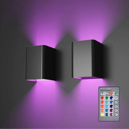 Square Led Wall Lights Multicolor Up Down Lamp