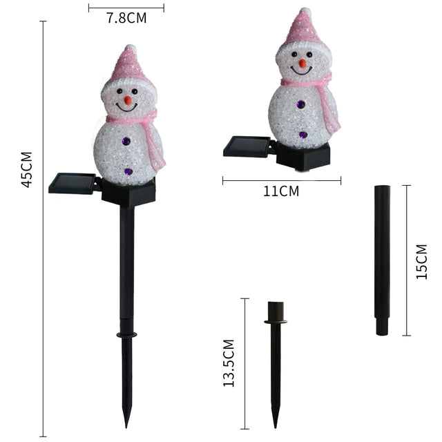 Snowman Christmas Decoration Waterproof Solar Led Light