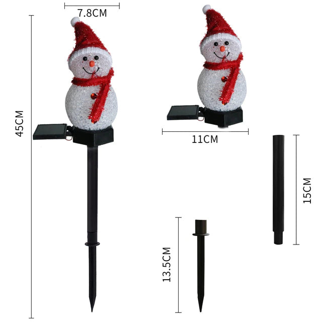 Snowman Christmas Decoration Waterproof Solar Led Light
