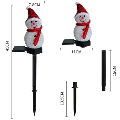 Snowman Christmas Decoration Waterproof Solar Led Light