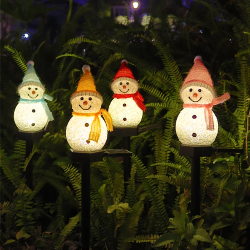 Snowman Christmas Decoration Waterproof Solar Led Light