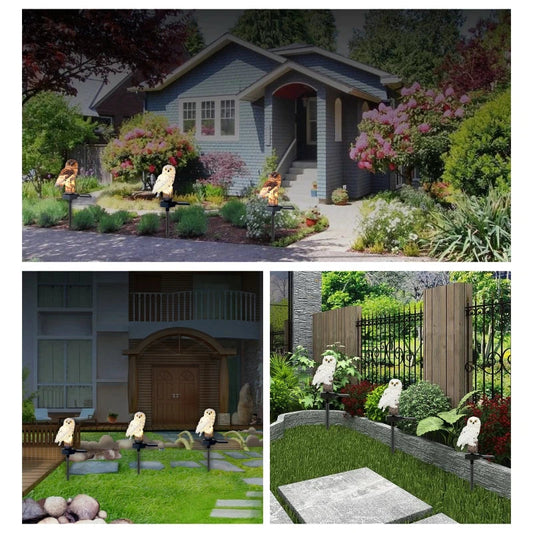 Solar Owl Garden Light