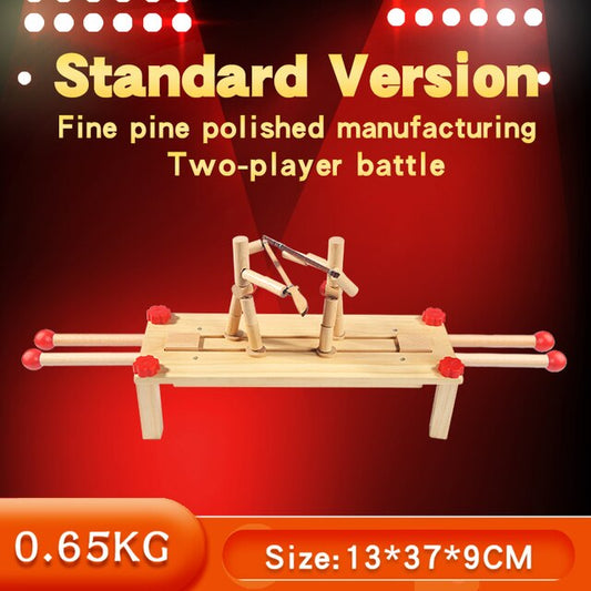 Two Player Fighting Wooden Toy  Interactive Tabletop Creative Game