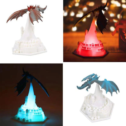 Volcano Dragon Lamps Christmas Decorations 3D