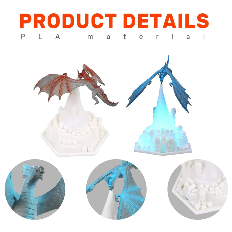 Volcano Dragon Lamps Christmas Decorations 3D