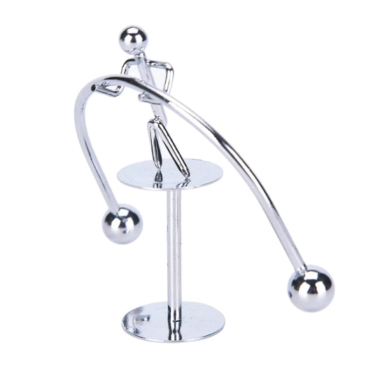 Weightlifter Mold Desk Decoration Stainless Steel Perpetual Balance Art Education Kinetic Motion Toy